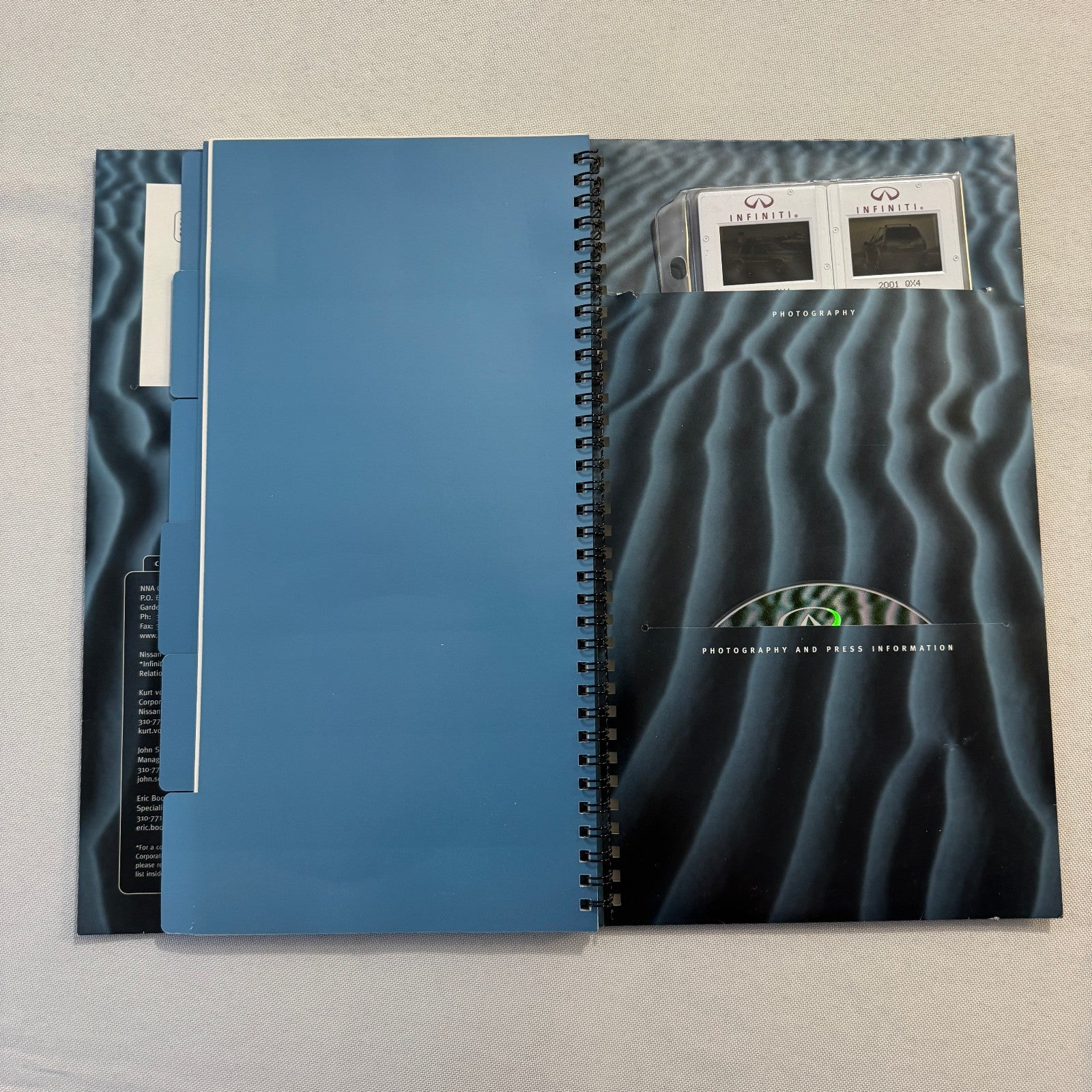 2001 Infiniti Car Press Kit Brochure Q45 I30 G20 QX4 Photo CD 35mm Slides