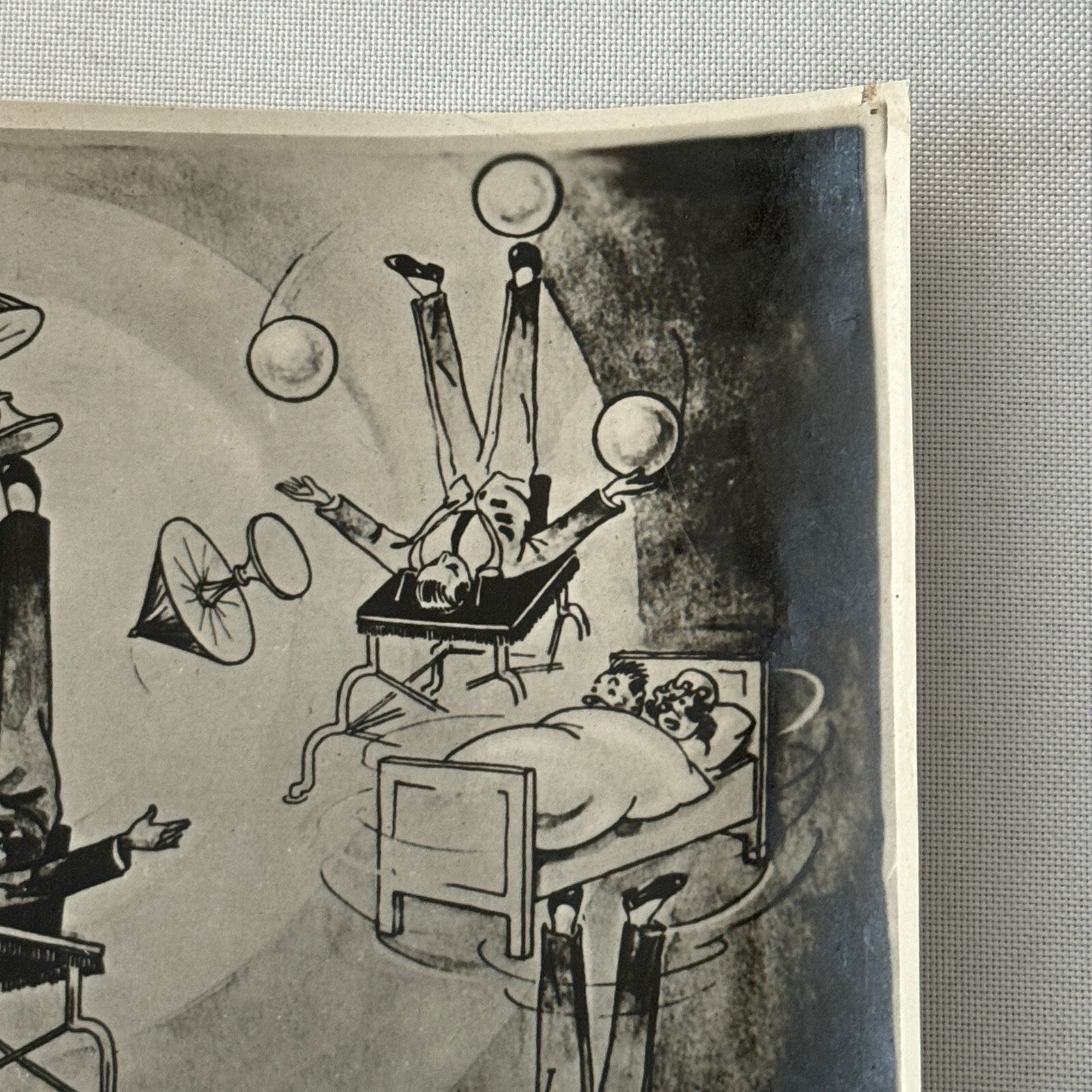 Vintage Circus Clown Acrobat Juggling Balancing Act Photo Photograph Percon