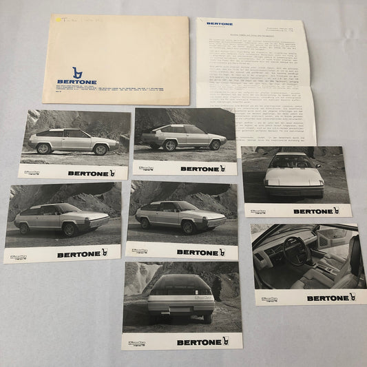 1979 Bertone Tundra Volvo 343 Concept Car Prototype Press Kit Photos