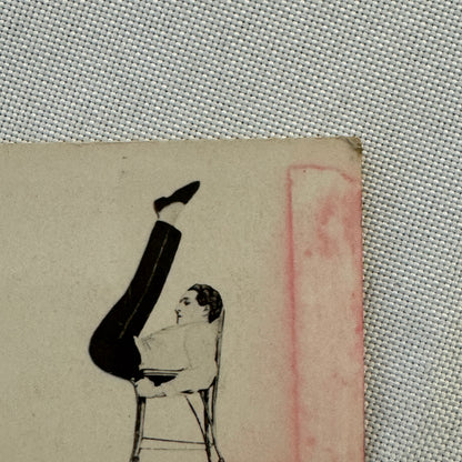 Vintage CIrcus Balancing Act Advertising Card Lot of 2 Christian & Fleurette