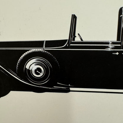 Vintage Rolls Royce Phantom Car Illustration Art Drawing Hand Drawn Robert Preis