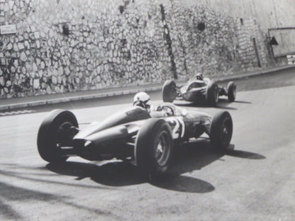 Vintage Racing Photo Photograph John Surtees & Graham Hill at Monaco 1963 Cars