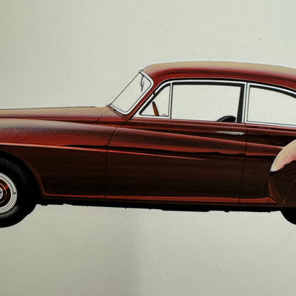 Vintage Bentley Car Automobile Illustration Art Drawing Hand Drawn Robert Preis