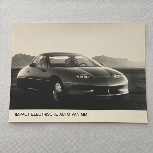 General Motors GM EV1 Electric Car Factory Press Photo Photograph GERMAN Europe
