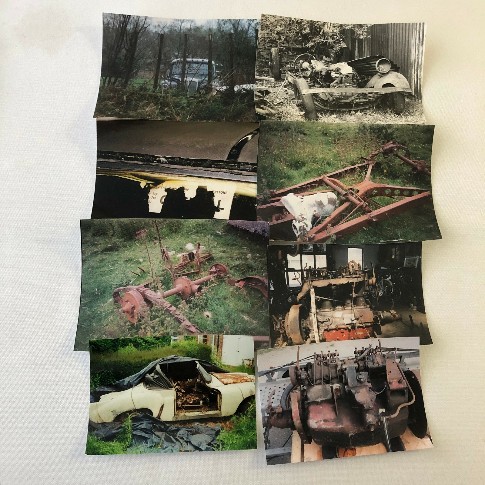 Vintage Daimler Barn Find Junk Yard Car Part Photo Photograph Lot of 52