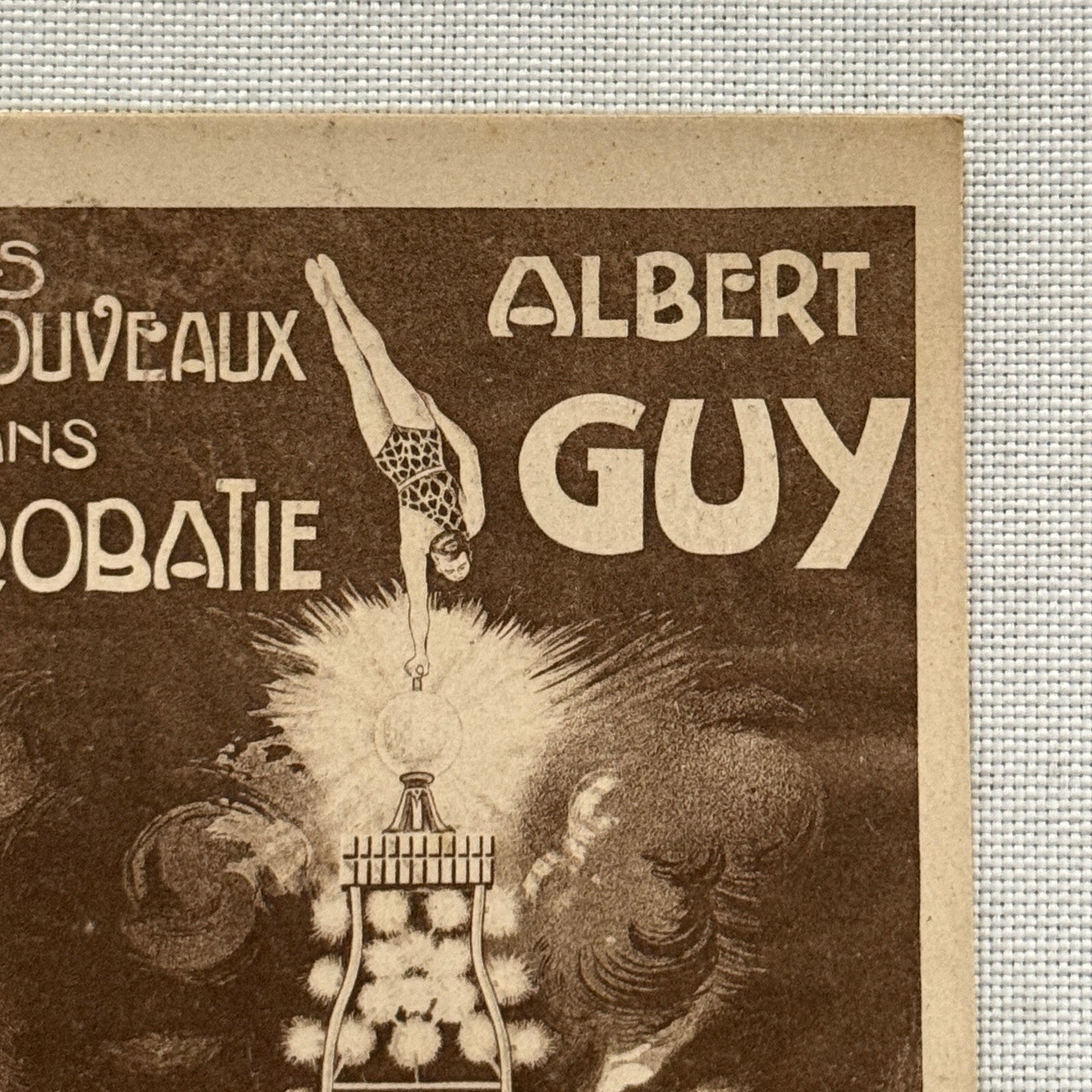 Vintage Circus Acrobat Performer Postcard Post Card Albert Guy