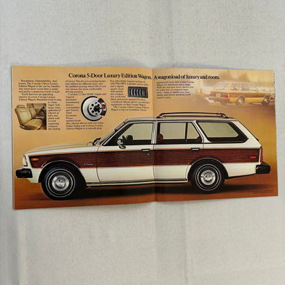 1980 Toyota Corona Car Sales Brochure Catalog Custom Sedan Deluxe Wagon Luxury
