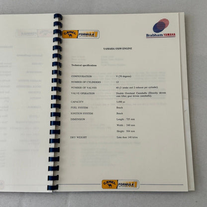 Camel Formula One Racing Press Kit Brochure Nelson Piquet Nigel Mansell 1991