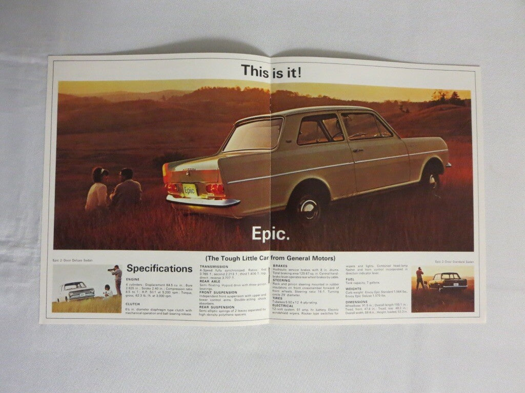 1960s General Motors of Canada Epic & Envoy Sales Brochure Advertising 