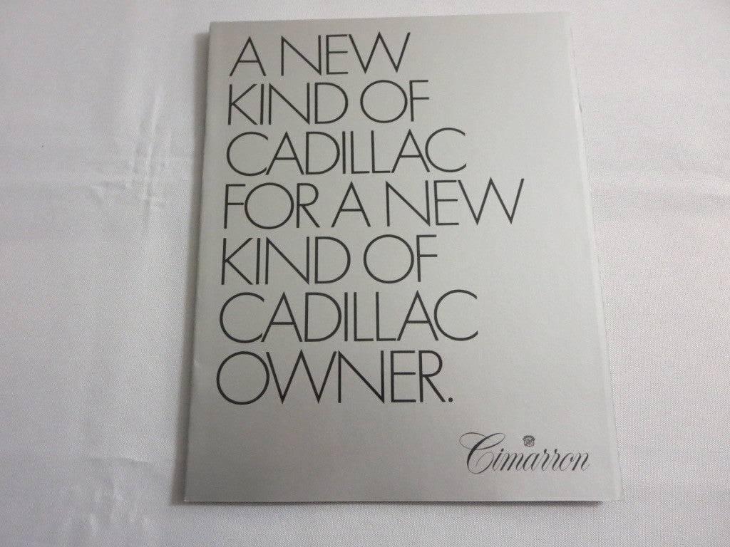 1982 ? Cadillac Cimarron Sales Brochure Catalog Vintage Advertising 