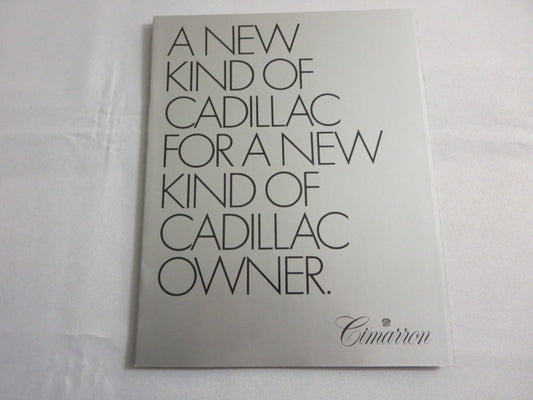 1982 ? Cadillac Cimarron Sales Brochure Catalog Vintage Advertising 