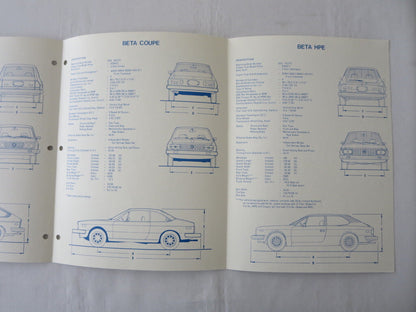 1977 Lancia Press Kit Brochure Photos Beta HPE Coupe Scorpion Sedan + 