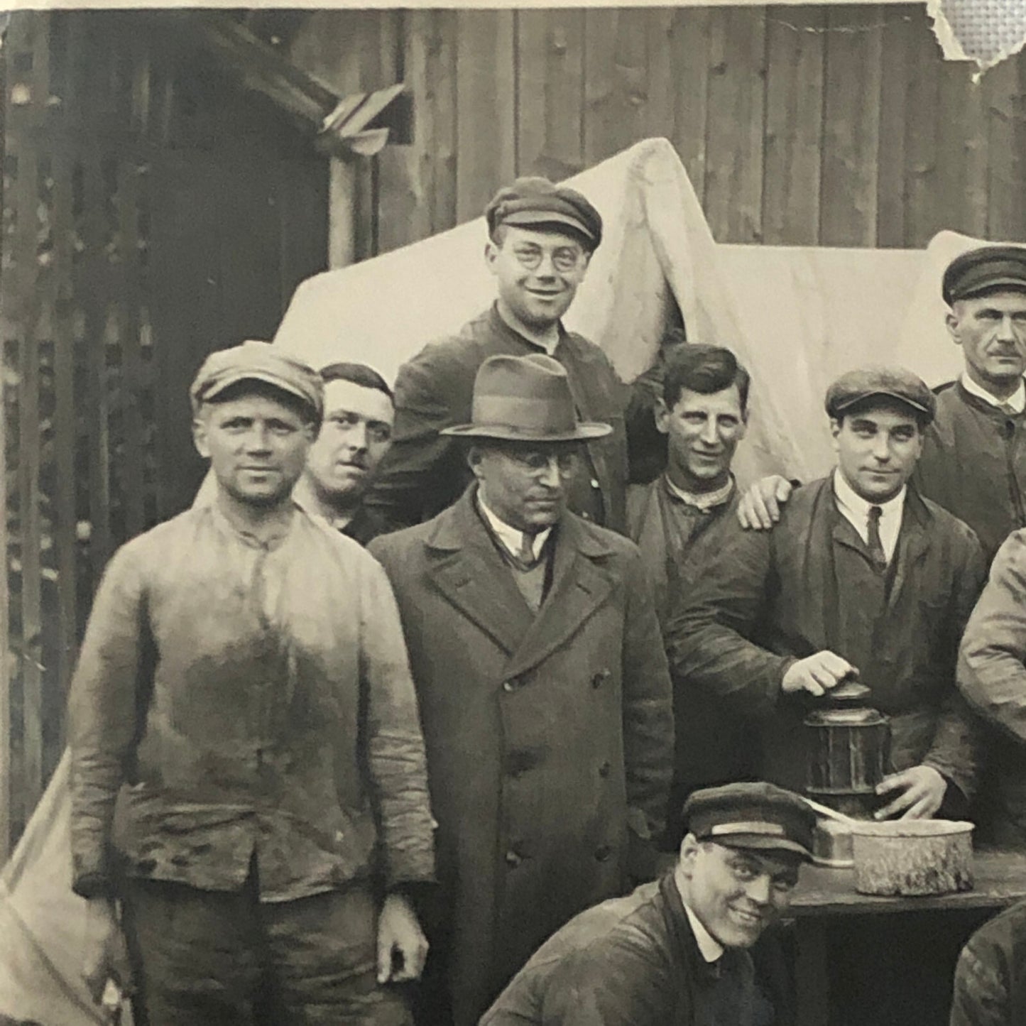 Vintage Photo Photograph Factory Workers Men German Germany 