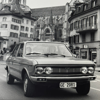 Fiat 132 GLS Car Factory Press Photo Photograph Print Vintage