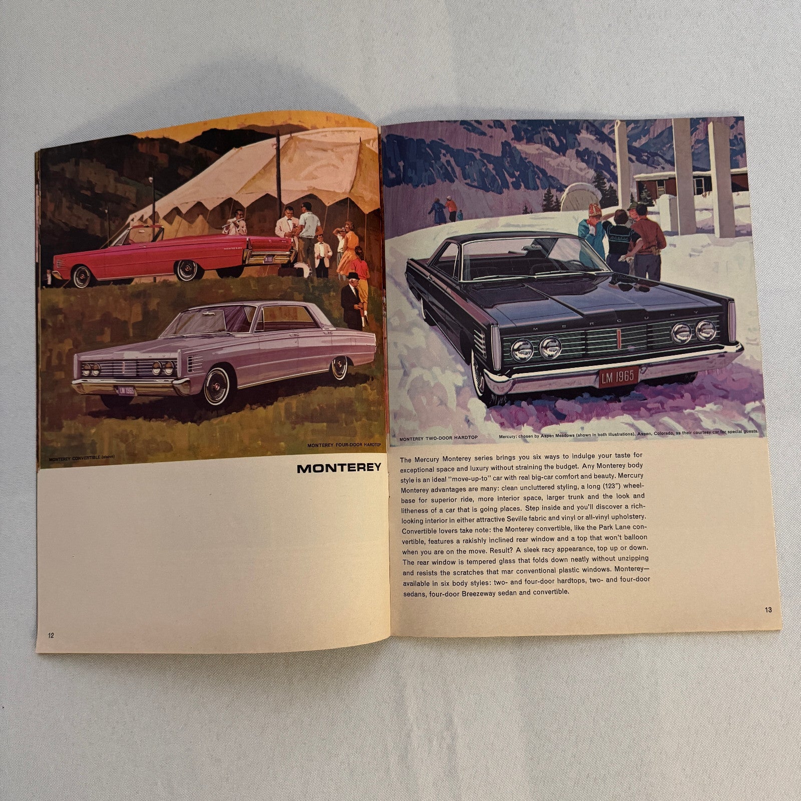 1965 Mercury Car Sales Brochure Catalog Park Lane Montclair Monterey Comet