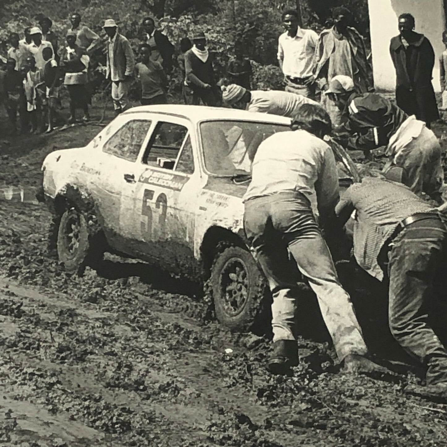 Vintage Rally Racing Photo Photograph 1974 East African Safari Car  