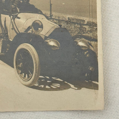 Vintage Photograph Photo People in Antique Automobile Early Car
