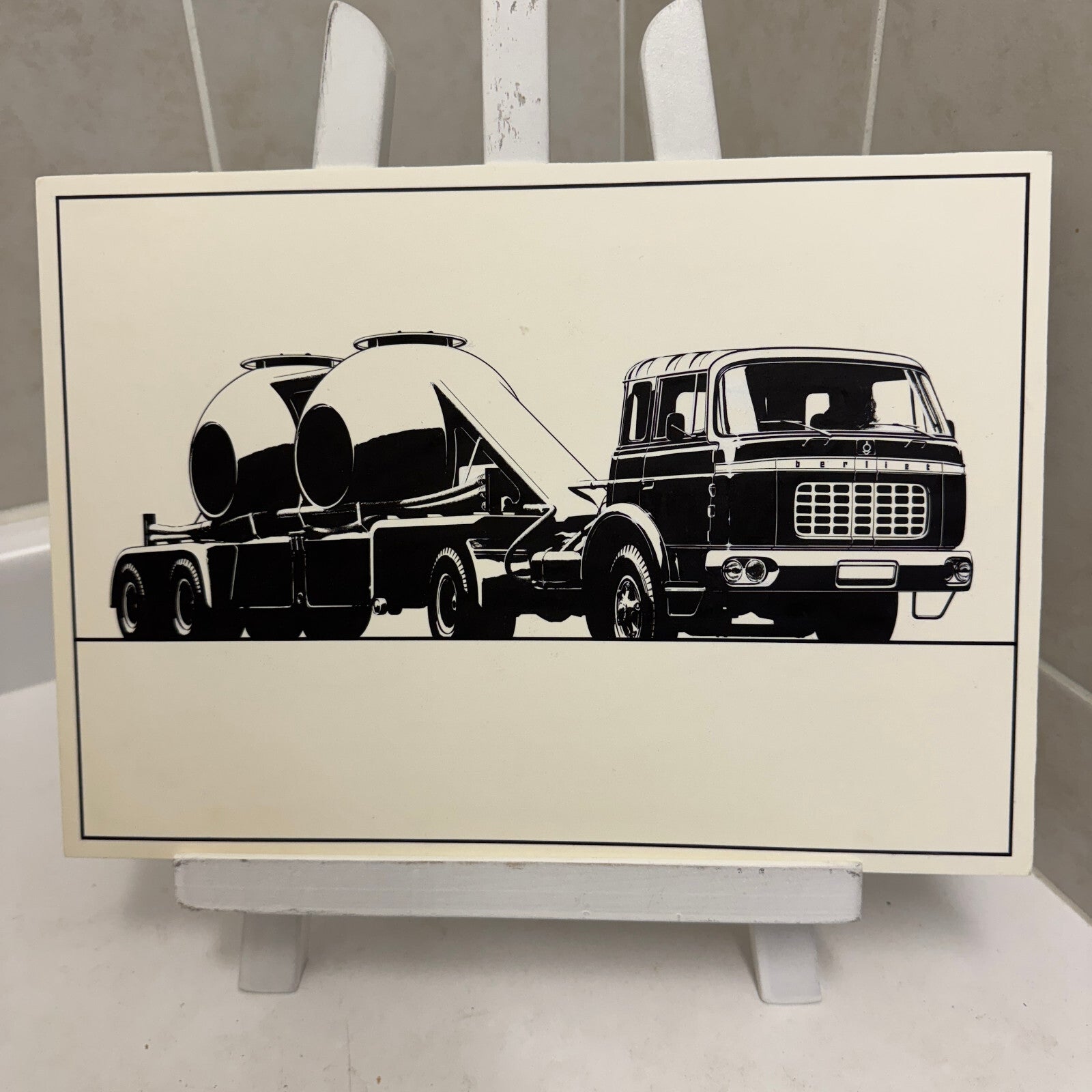 Berliet Truck Illustration Art Drawing Hand Drawn Robert Preis Vintage