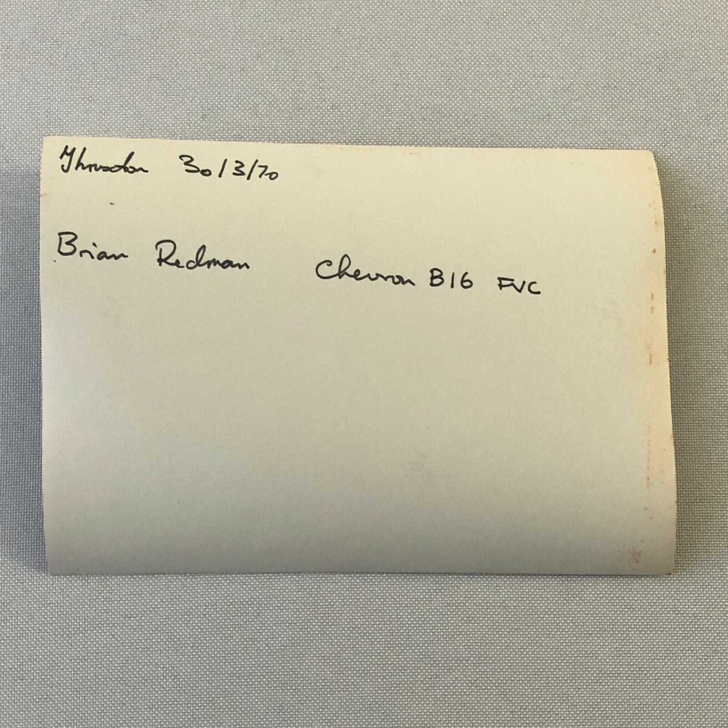 Vintage Racing Photo Photograph Print - 1970 Thruxton Chevron B16 Brian Redman 