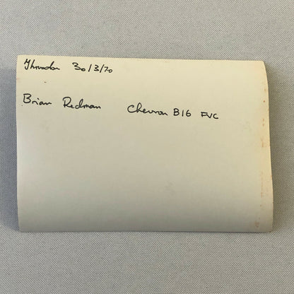 Vintage Racing Photo Photograph Print - 1970 Thruxton Chevron B16 Brian Redman 