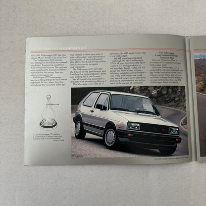 1985 Volkswagen Golf GTI Car Sales Brochure Catalog Advertising