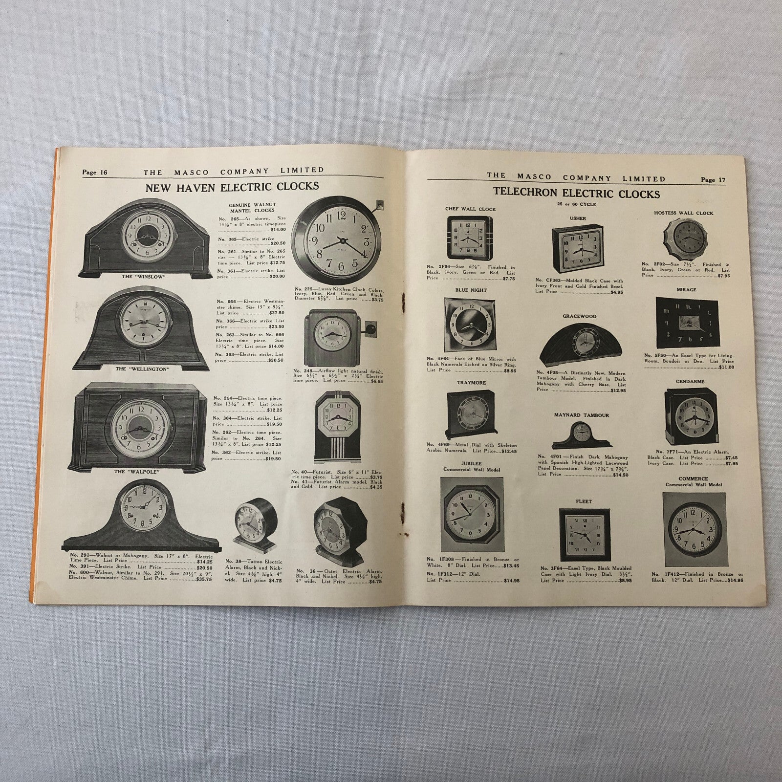 1936 1937 Masco Appliance Catalog Brochure Refrigerator Washing Maching Vacuum +