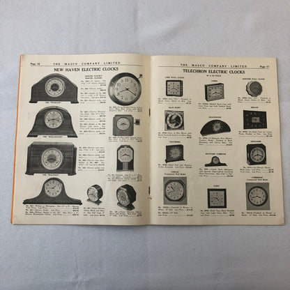 1936 1937 Masco Appliance Catalog Brochure Refrigerator Washing Maching Vacuum +