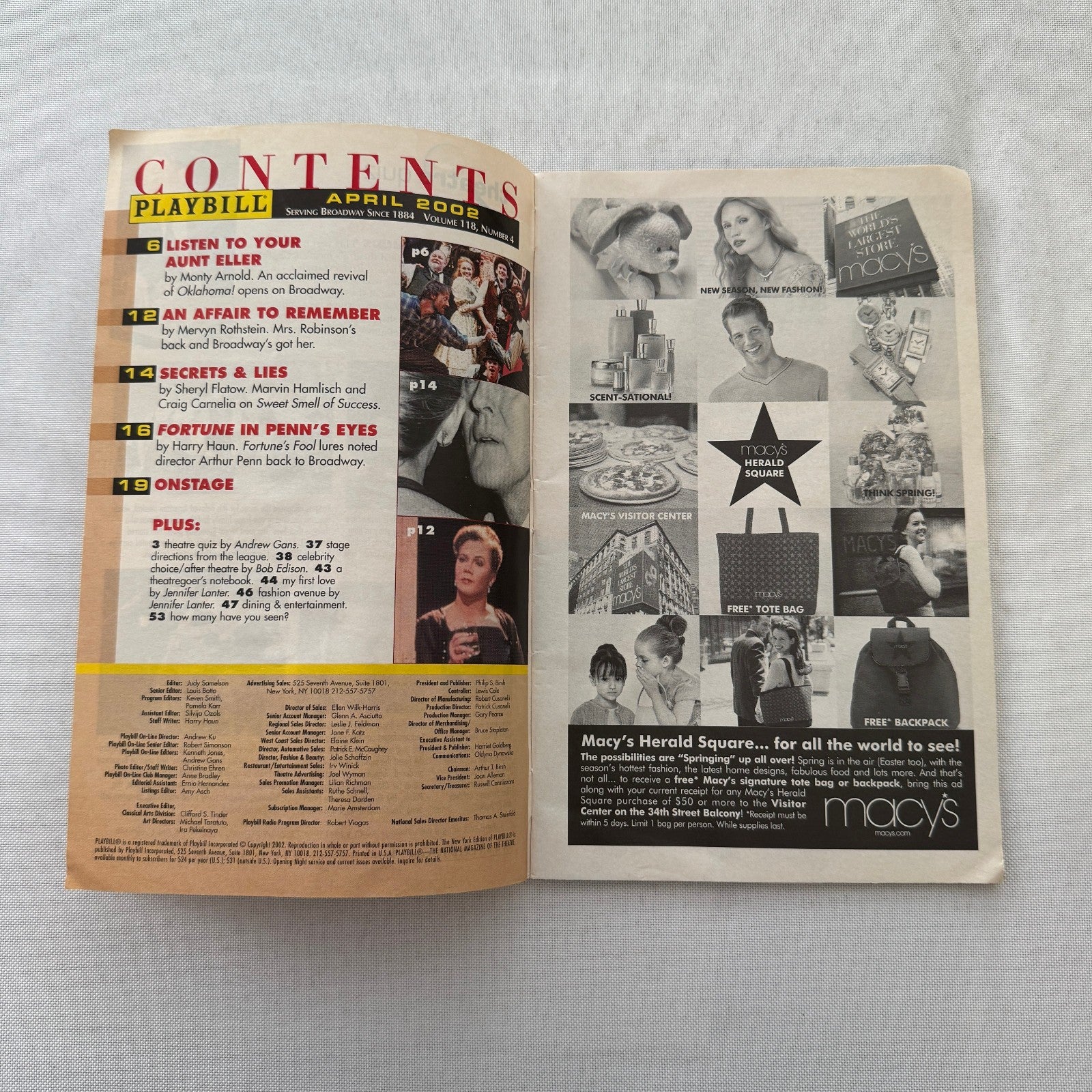 Necessary Targets Cast Signed Theater Playbill Autographed Signature 2002