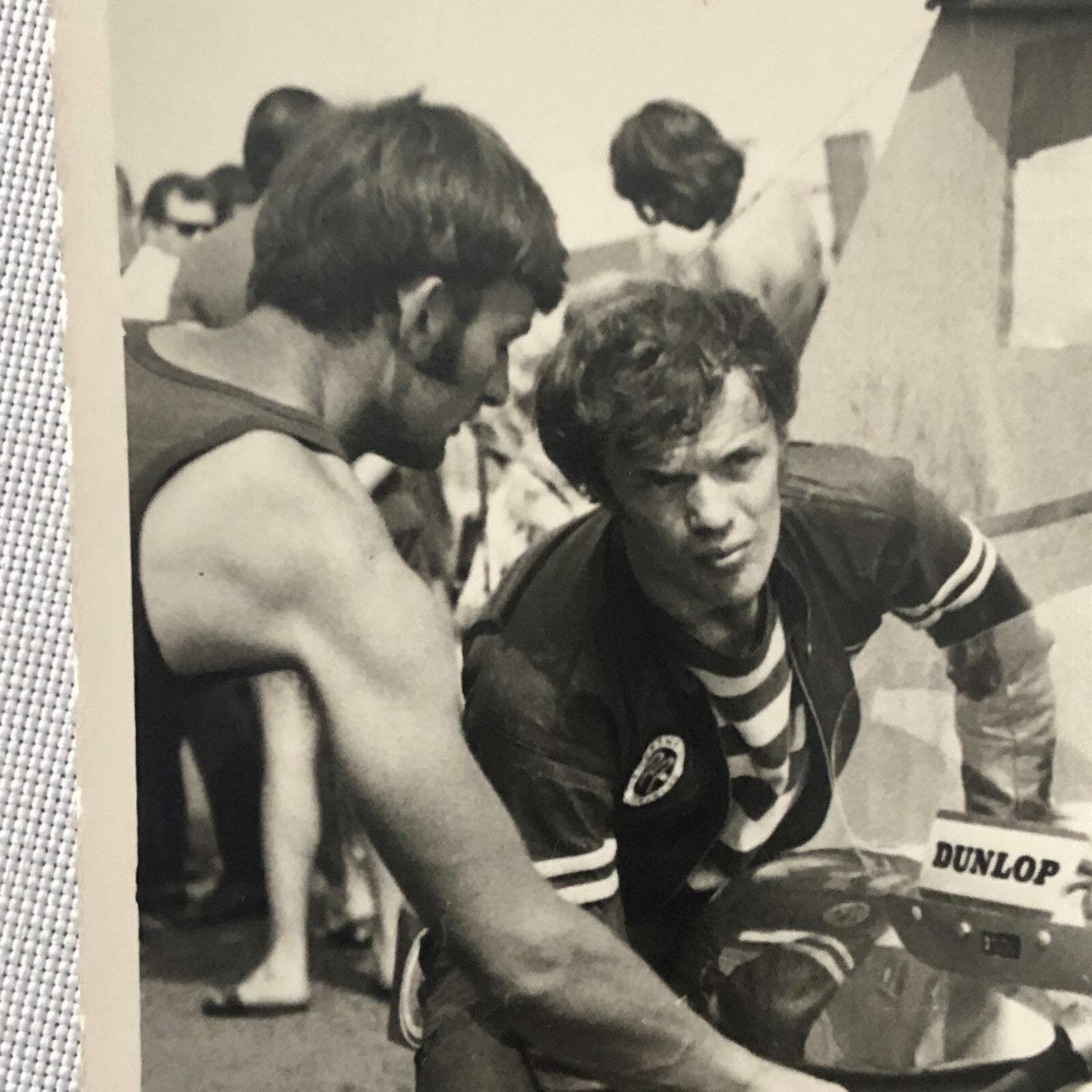 Vintage Motorcycle Racing Photo photograph Rider Theo Bult Yamaha 1971