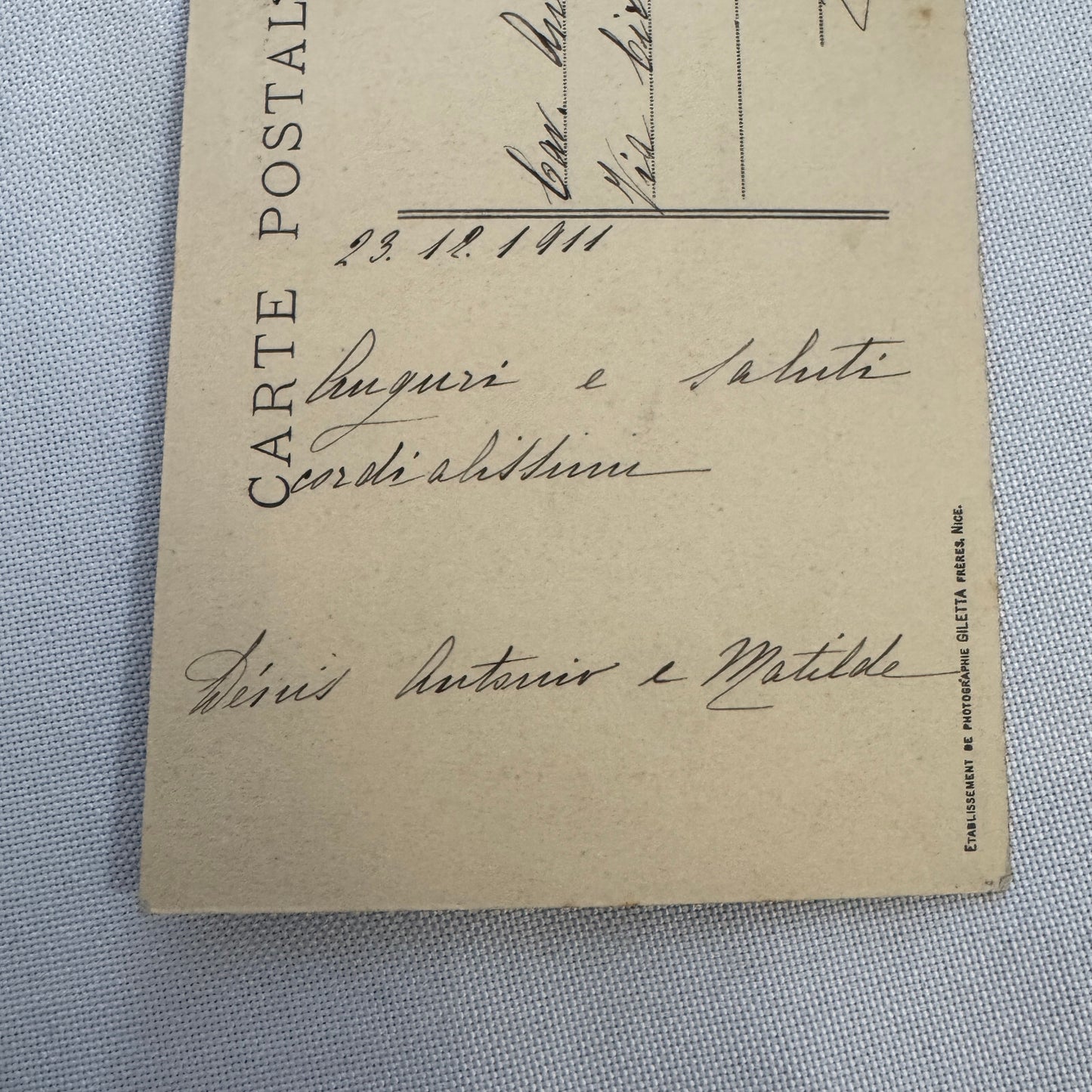 Vintage Car Automobile Postcard Post Card 1911 French