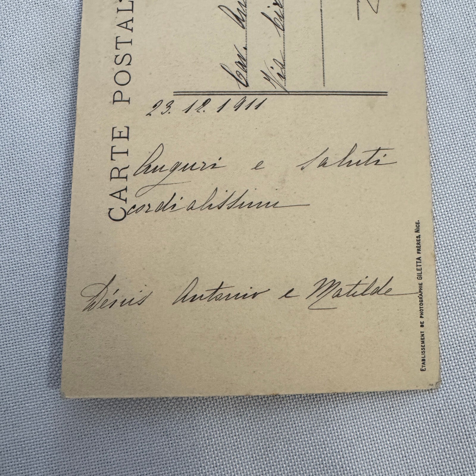 Vintage Car Automobile Postcard Post Card 1911 French
