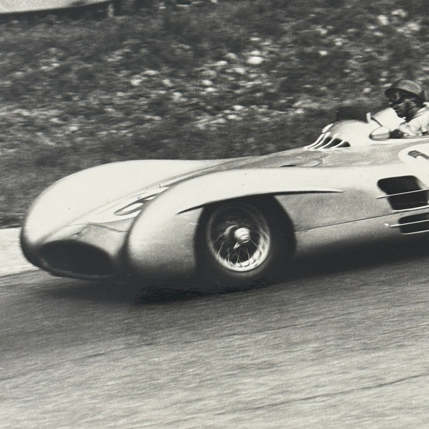 Mercedes Benz Racing Photo Photograph Print W196 Streamliner Car Stirling Moss