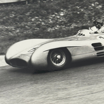 Mercedes Benz Racing Photo Photograph Print W196 Streamliner Car Stirling Moss