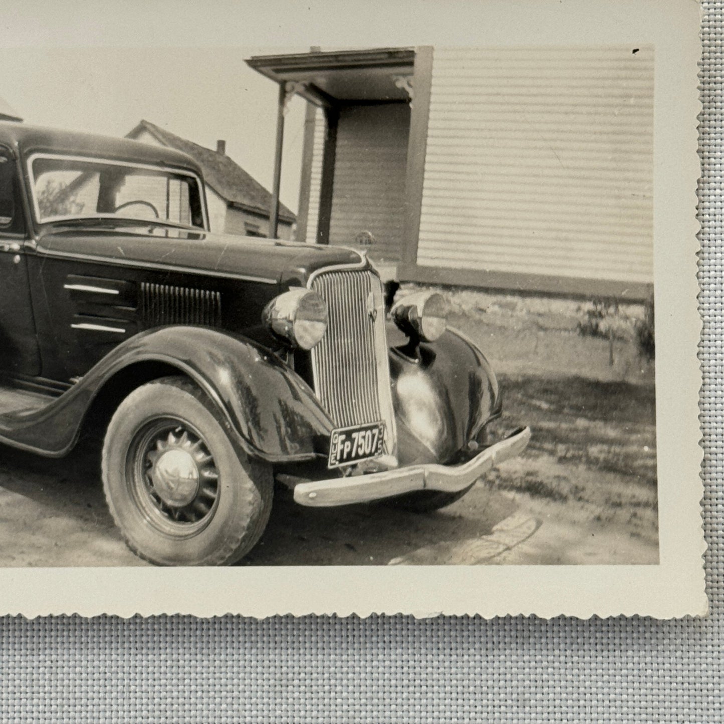 Vintage Car Automobile Snapshot Photo Photograph Man with Car DS24