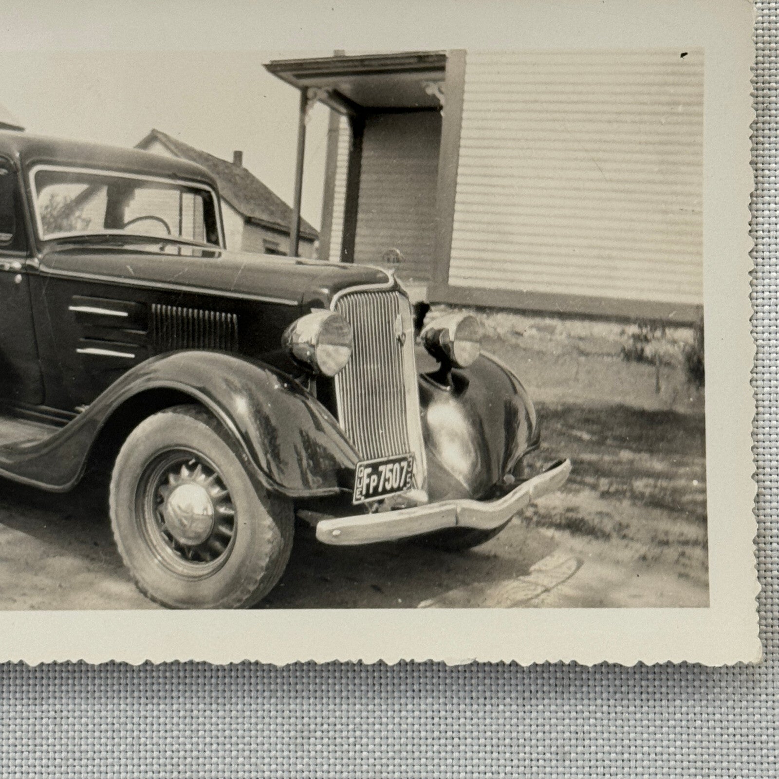 Vintage Car Automobile Snapshot Photo Photograph Man with Car DS24