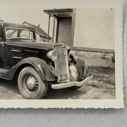 Vintage Car Automobile Snapshot Photo Photograph Man with Car DS24