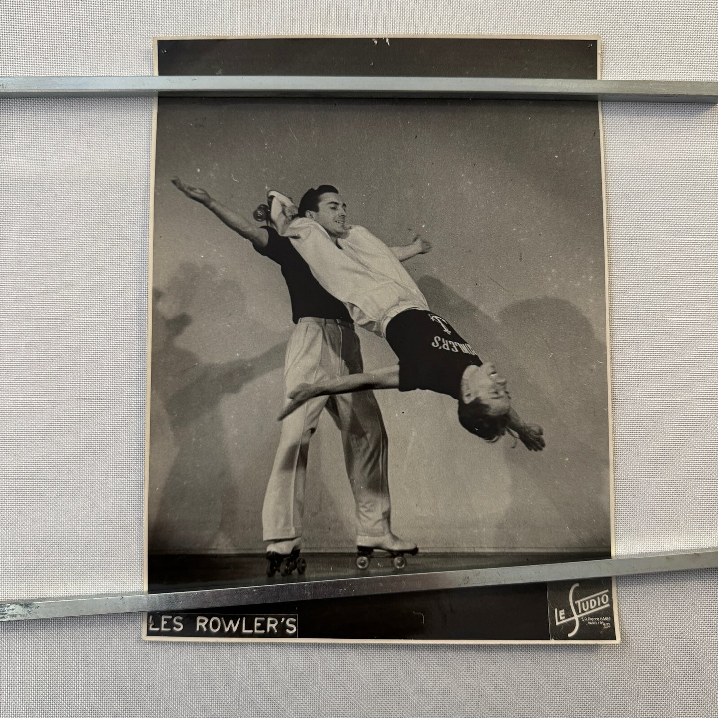 Vintage Circus Photo Les Rowlers Roller Skating Act Performer Photograph
