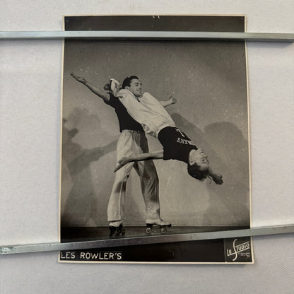 Vintage Circus Photo Les Rowlers Roller Skating Act Performer Photograph