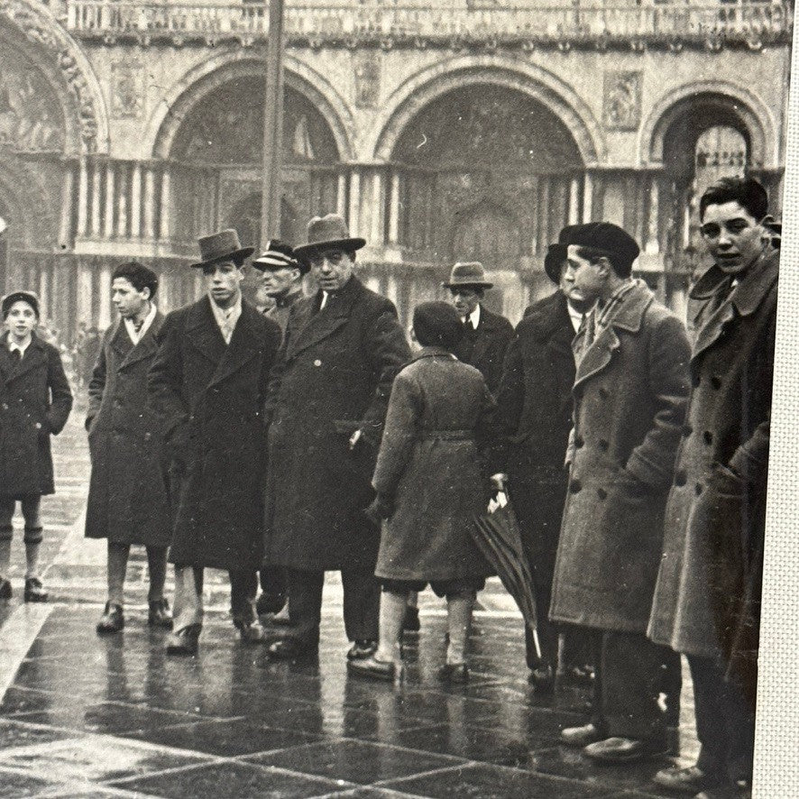 Vintage Fiat 508 Balilla at San Marco Square Photo Photograph Print with Caption