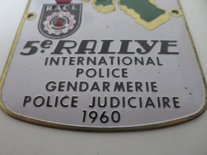 1960 Rallye International Police Gendarmerie Car Club Rally Badge Emblem