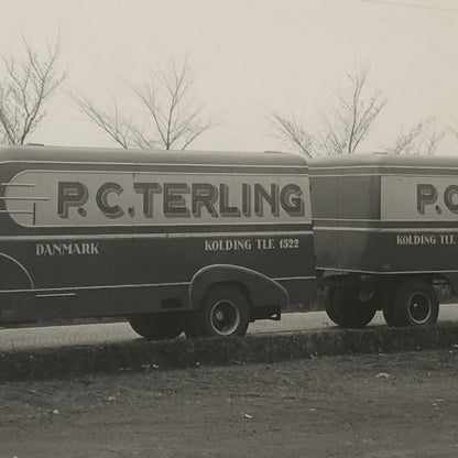 Vintage Photo Photograph of a Truck and Trailer - Denmark ? 