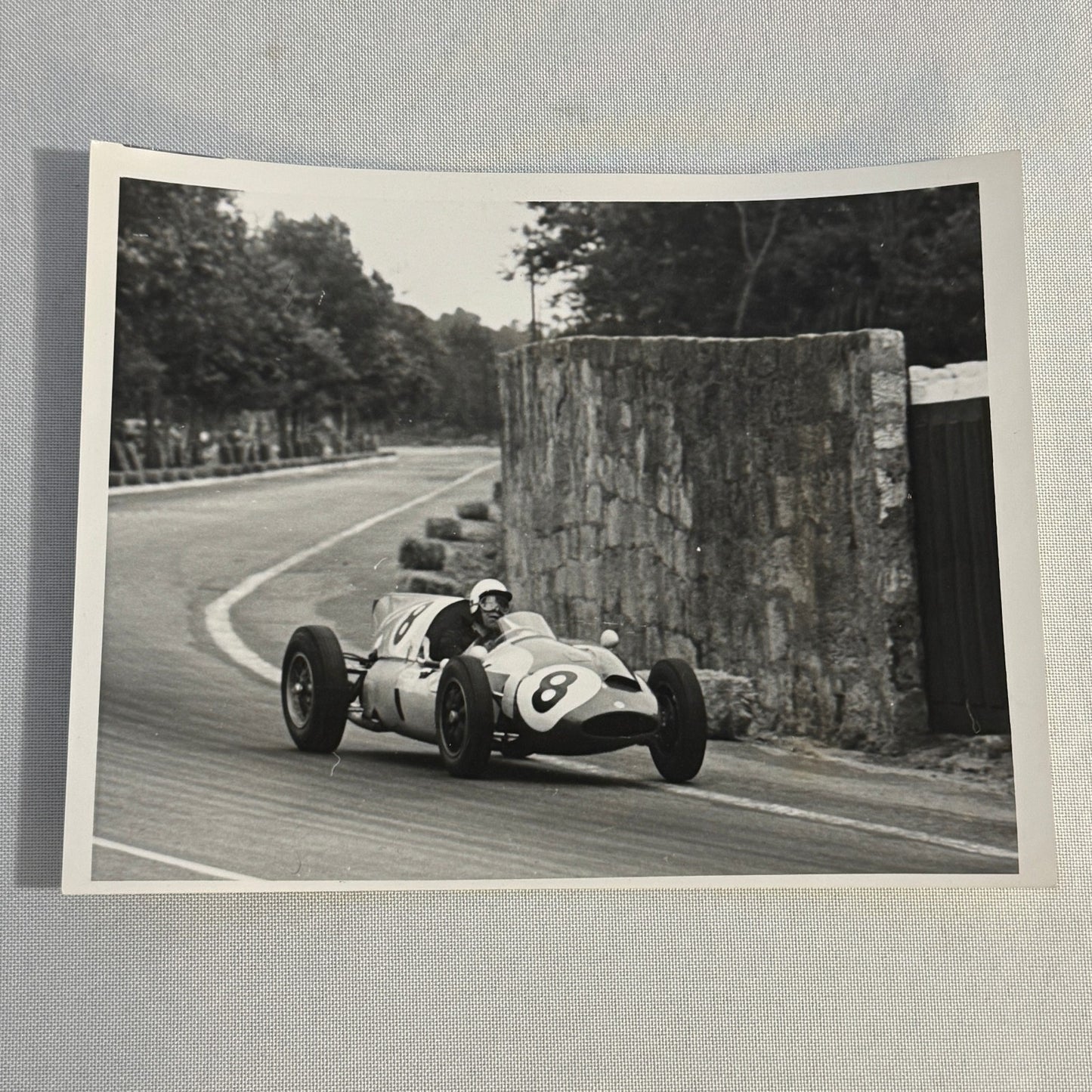 Vintage Racing Photo Photograph Olivier Gendebien Portuguese Grand Prix 1960