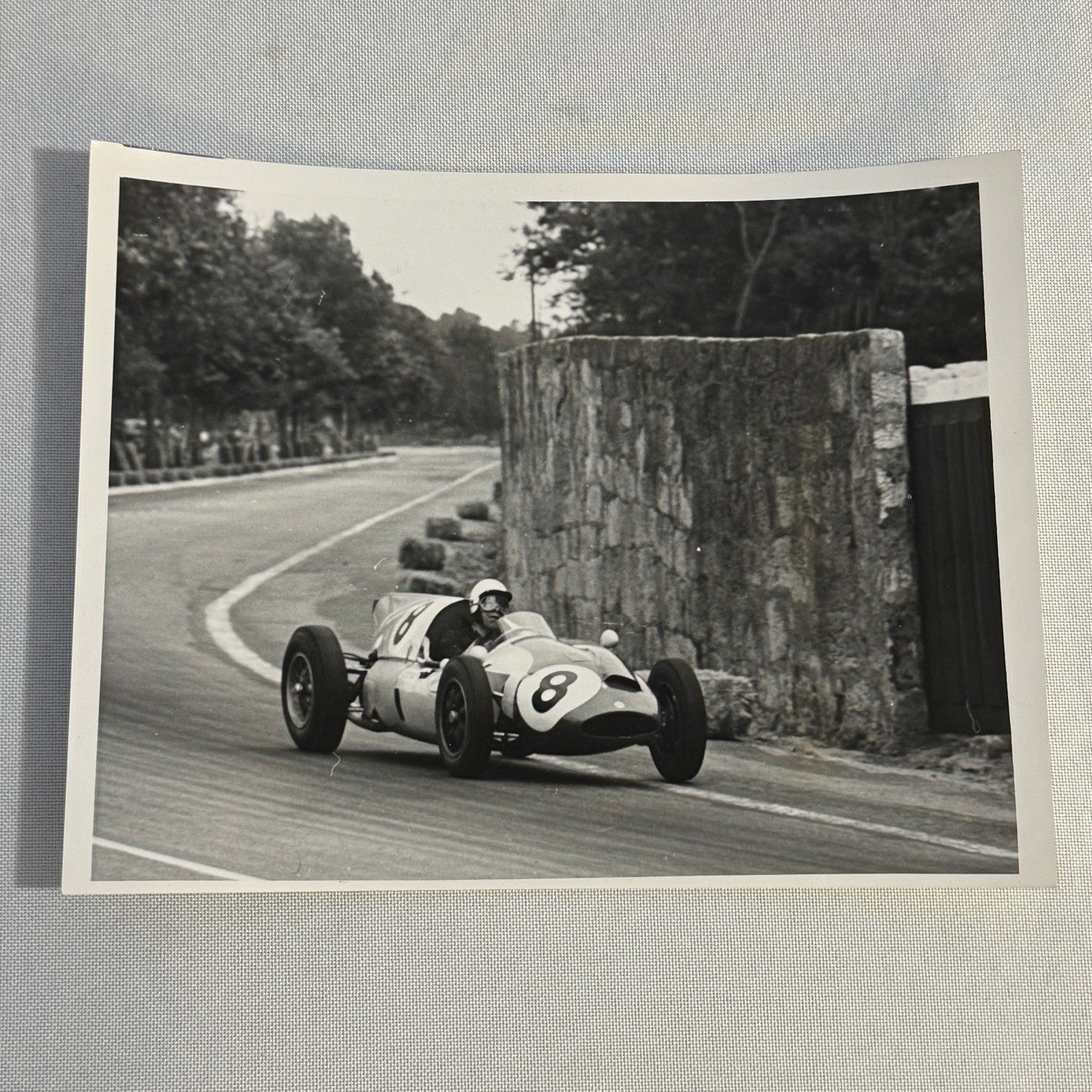 Vintage Racing Photo Photograph Olivier Gendebien Portuguese Grand Prix 1960