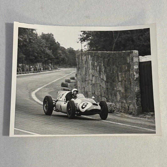 Vintage Racing Photo Photograph Olivier Gendebien Portuguese Grand Prix 1960