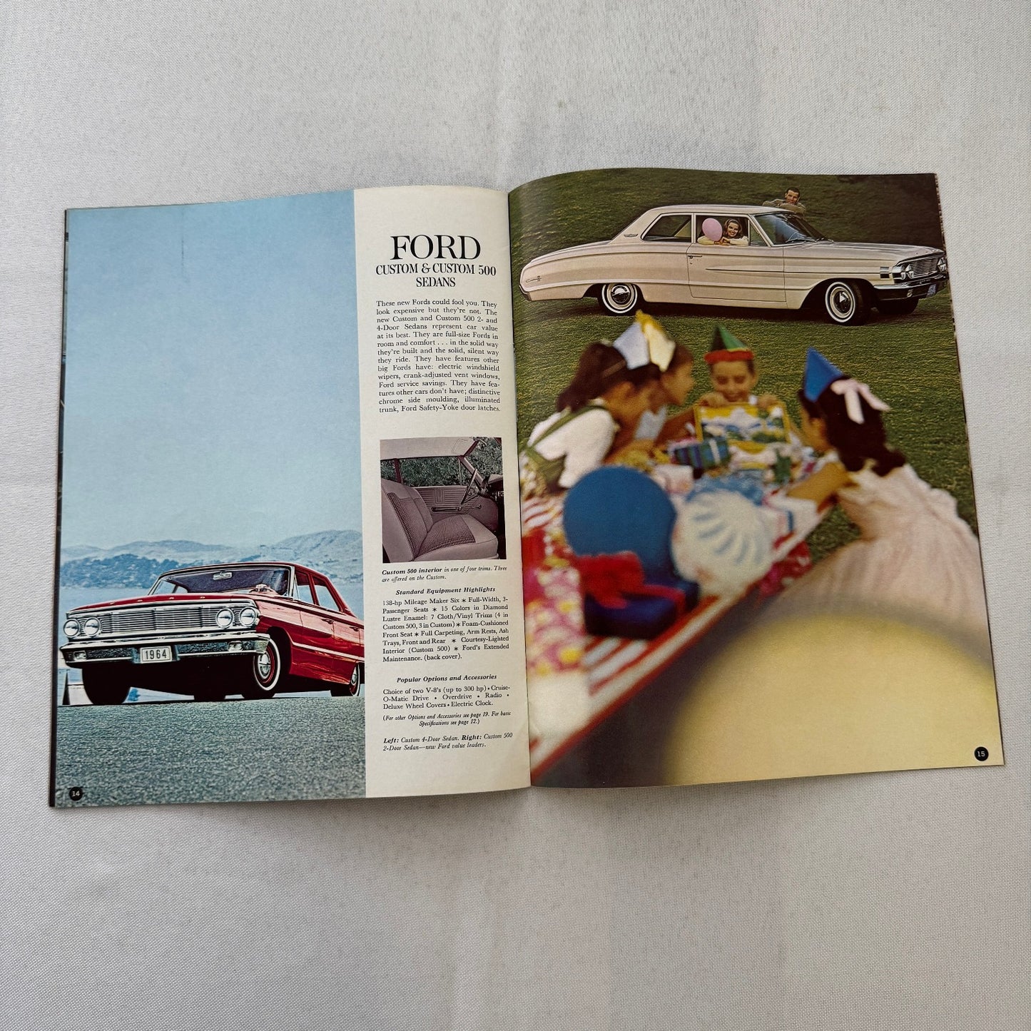 1964 Ford Car Sales Brochure Catalog Canadian Galaxie Custom 500 Station Wagon
