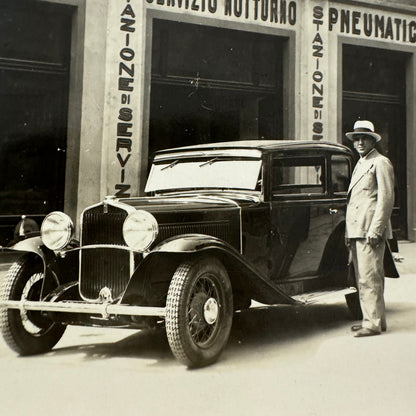 Vintage Postcard Real Photo Postcard RPPC Man with Automobile Car Service Garage