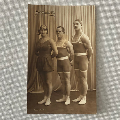 Circus Performer Real Photo Postcard Post Card RPPC Photograph Emil Sandow Trio