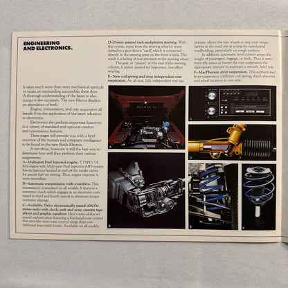 1985 Buick Electra Car Sales Brochure Catalog Coupe Sedan Vintage