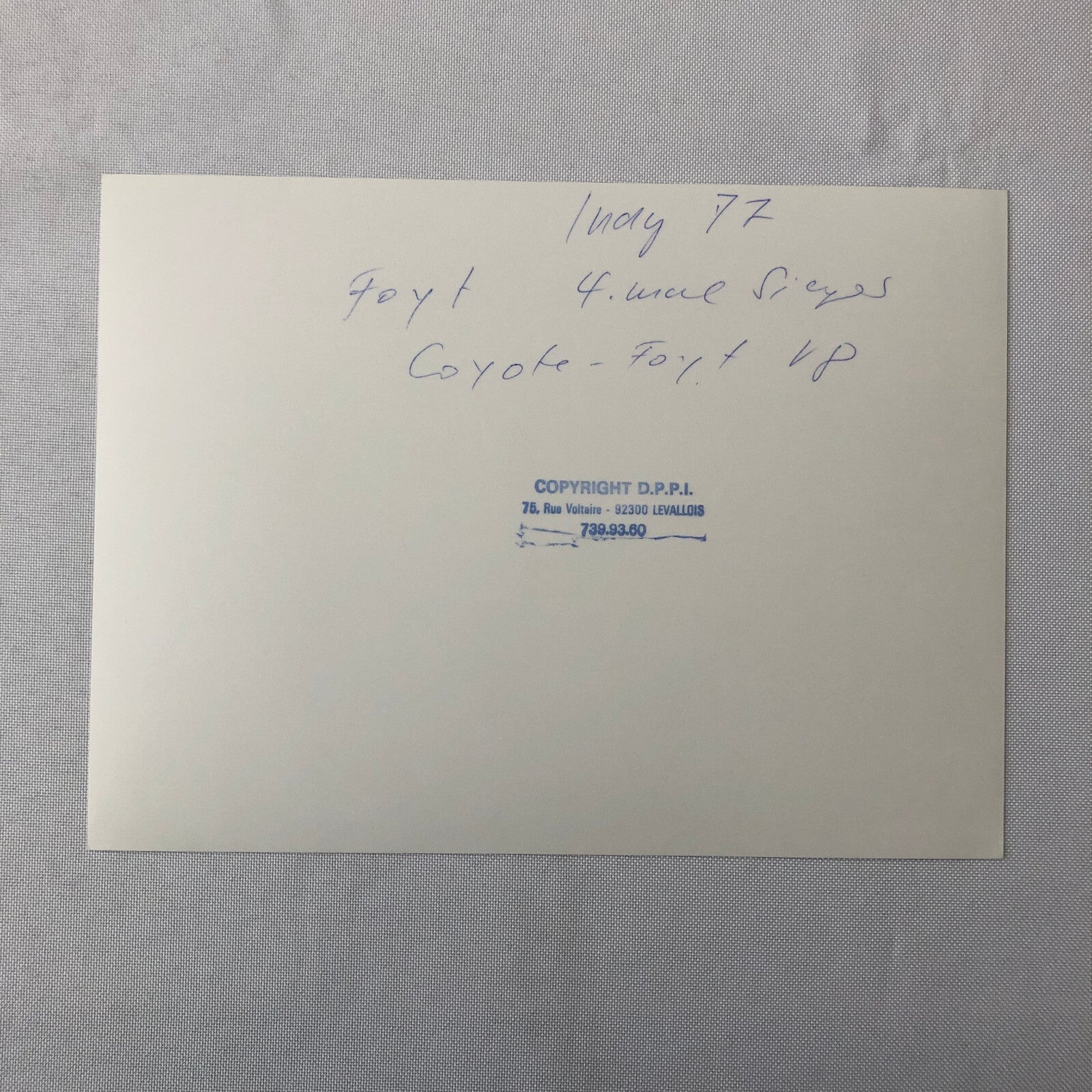 Vintage Indy Indianapolis Racing Photograph AJ Foyt 1977 DPPI Press A.J. Foyt