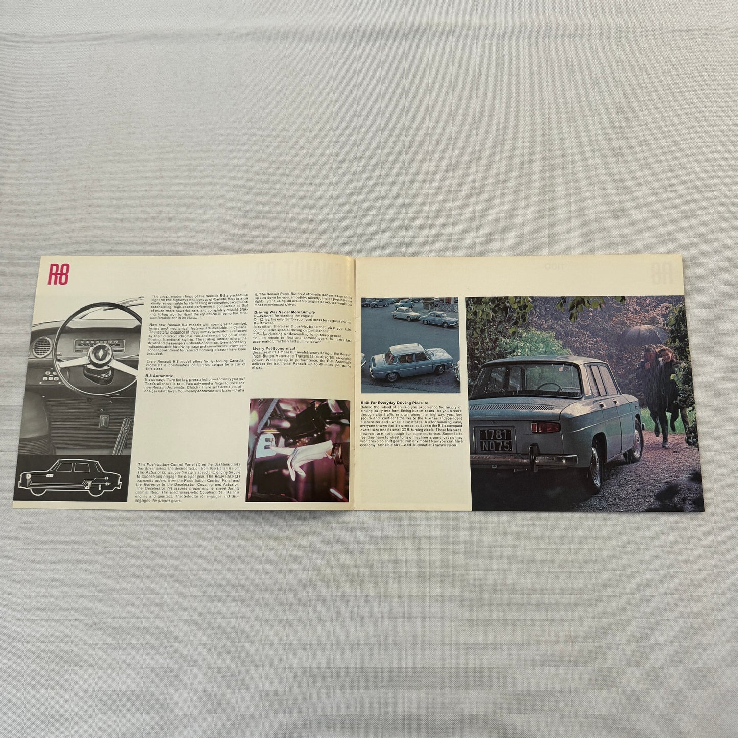 Renault R8 Car Sales Brochure Catalog Vintage Advertising Canadian 1100 Deluxe +